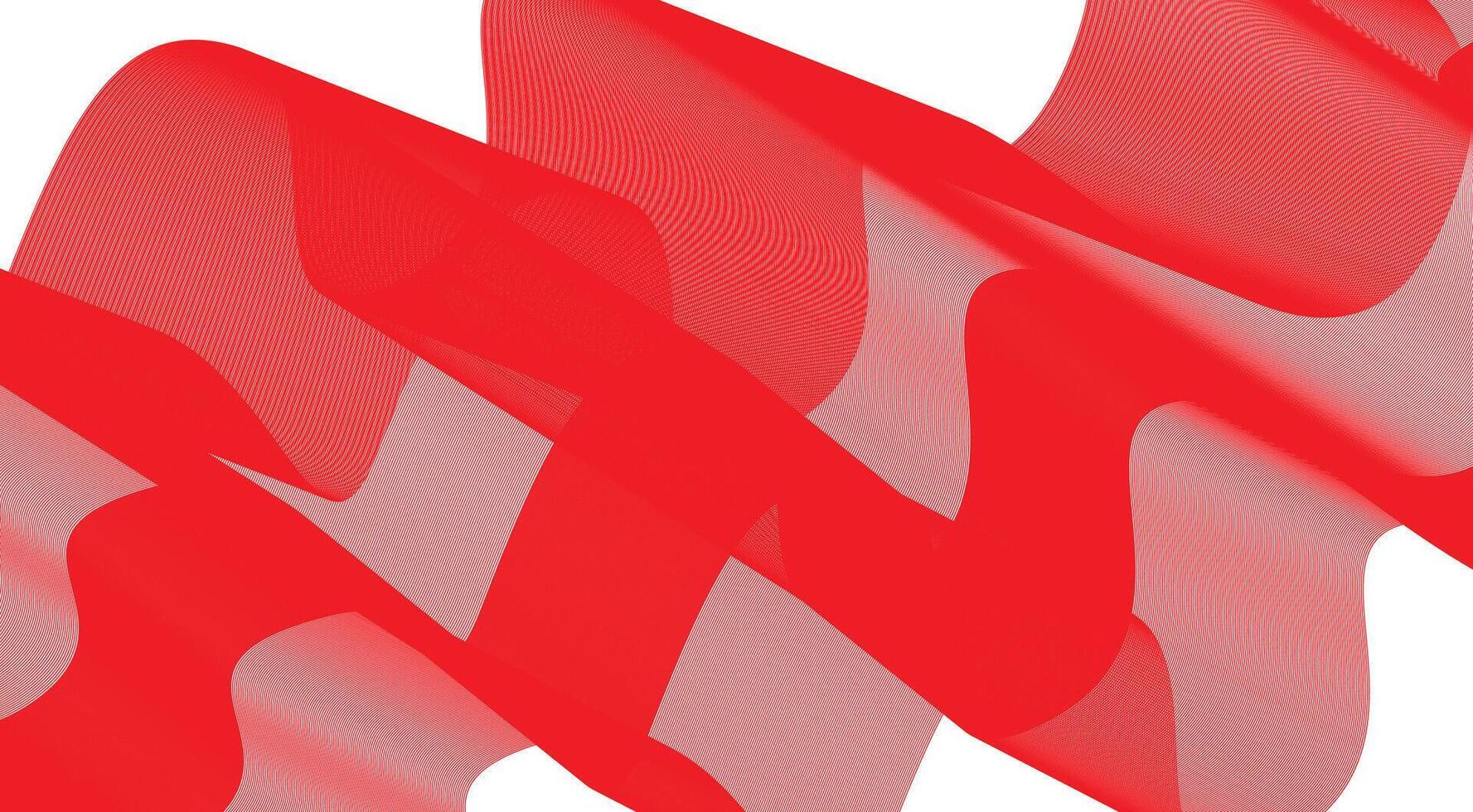 Wavy Blend Curved Red Color Abstract Background Design Illustration vector