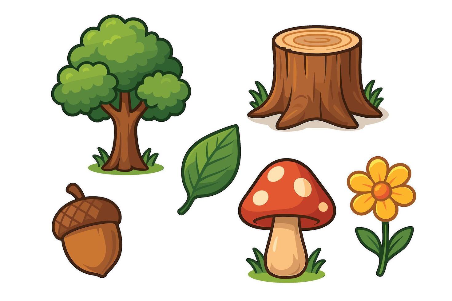 Nature elements for design projects and themed decorations vector