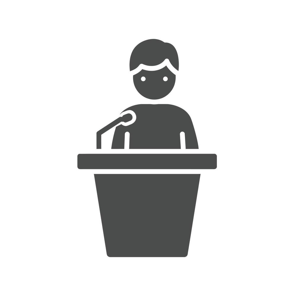 A person giving a presentation for business training and effective knowledge sharing sessions vector