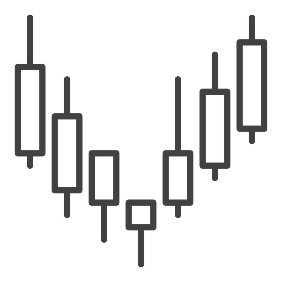 Stock Trading Chart Trading and Investment icon or symbol in thin line style vector