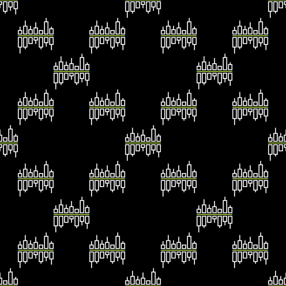 cripto comercio gráfico comercio y inversión sin costura modelo en Delgado línea estilo vector