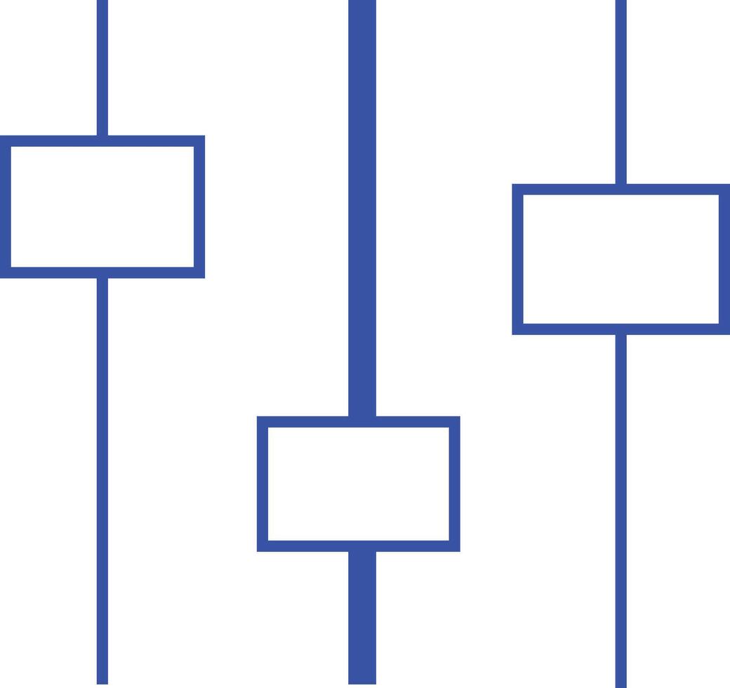 Abstract minimalist graphic design with blue lines and white rectangles representing data or controls vector