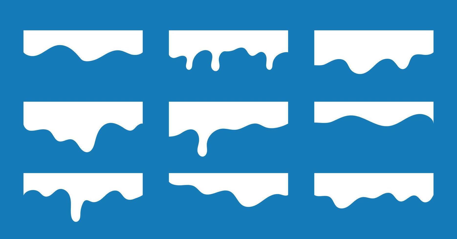 Dividers shape templates, Curve Lines, drip and wave-shaped elements vector