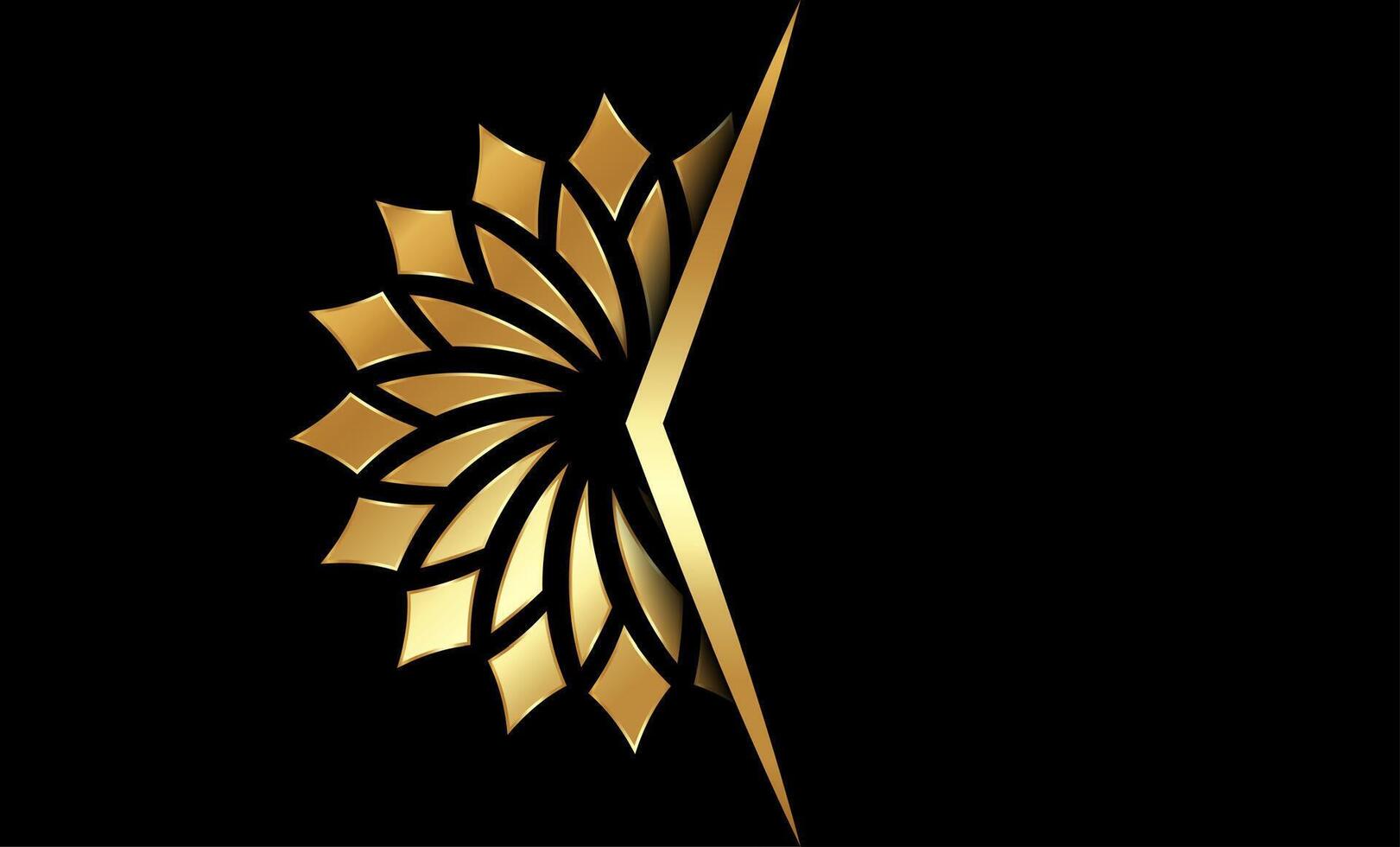 Luxury mandala background with gold frame in arabesque pattern Arabic style, illustration black design template with copy space for your text vector