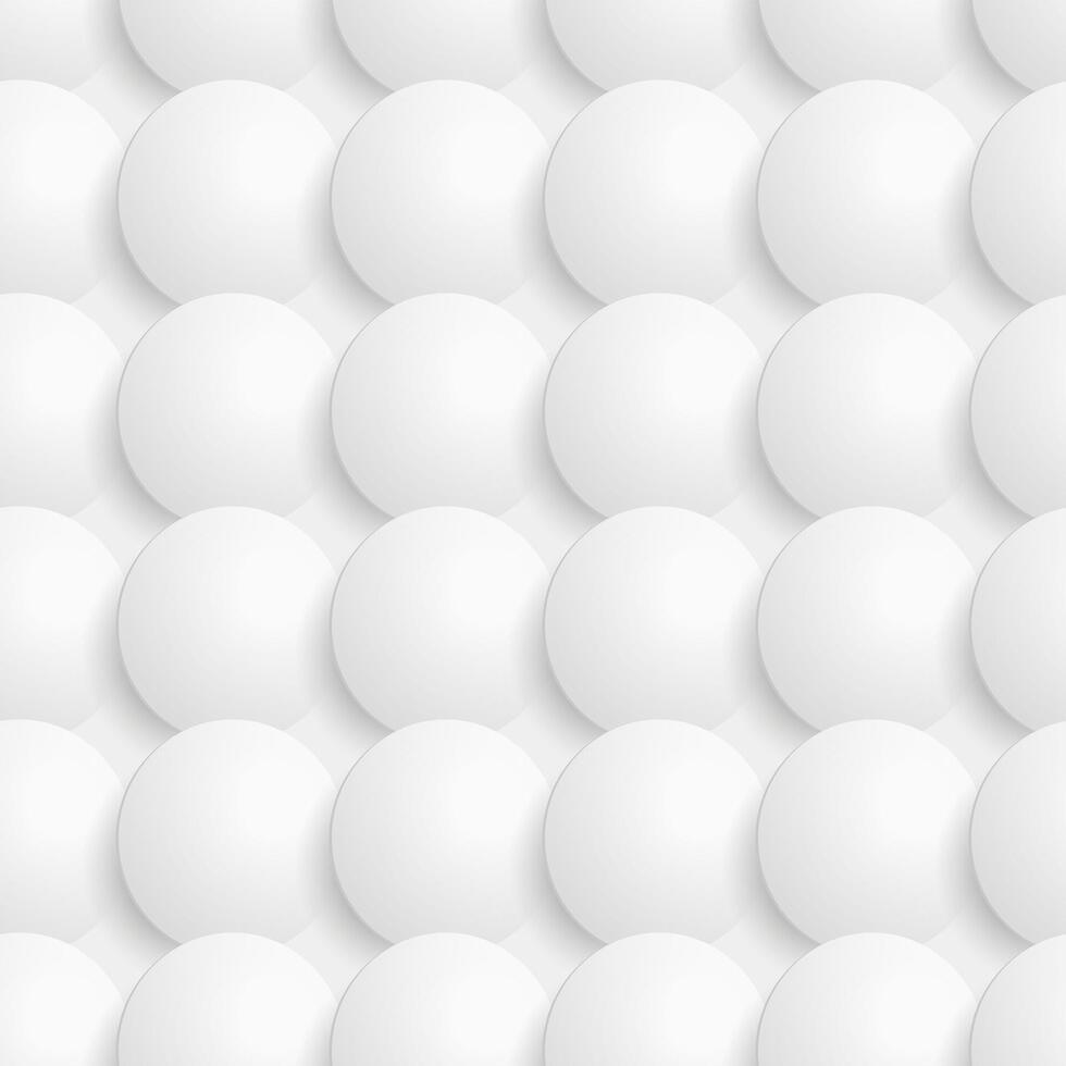 Abstract 3d seamless pattern with circles. Geometric white modern texture. vector