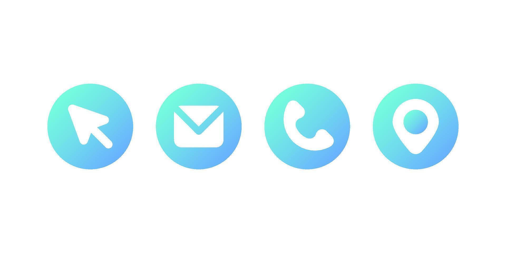 Contact icon set isolated on transparent background. Containing name, address, location, mail, website, telephone, cell phone, fax for app and website vector