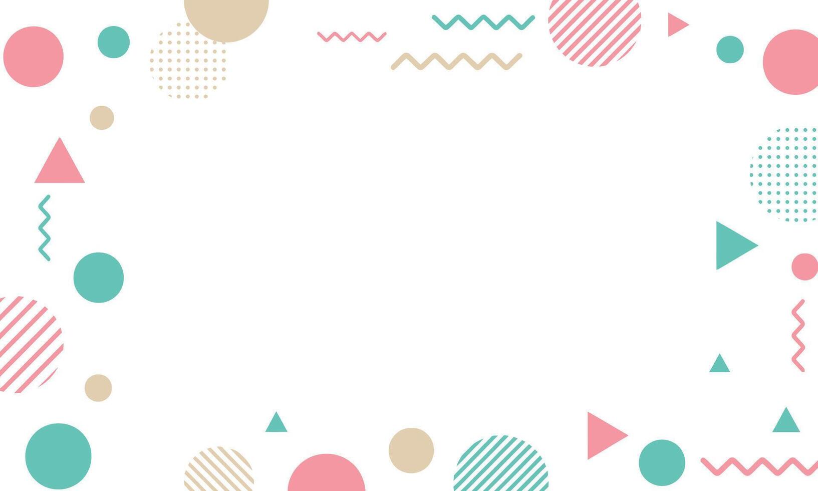 Geometric Pattern Background with Pastel Colors and Shapes. vector
