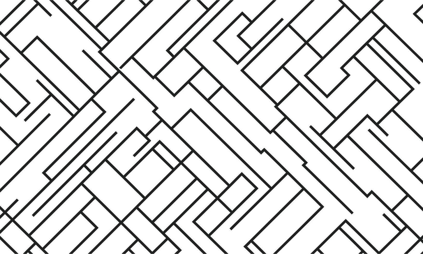 Abstract Geometric Pattern with Interlocking Lines. vector