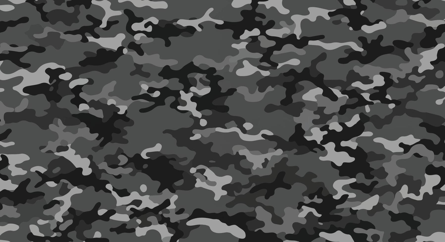 Monochromatic grayscale camouflage pattern with high contrast, Black and grey abstract military pattern for modern apparel vector