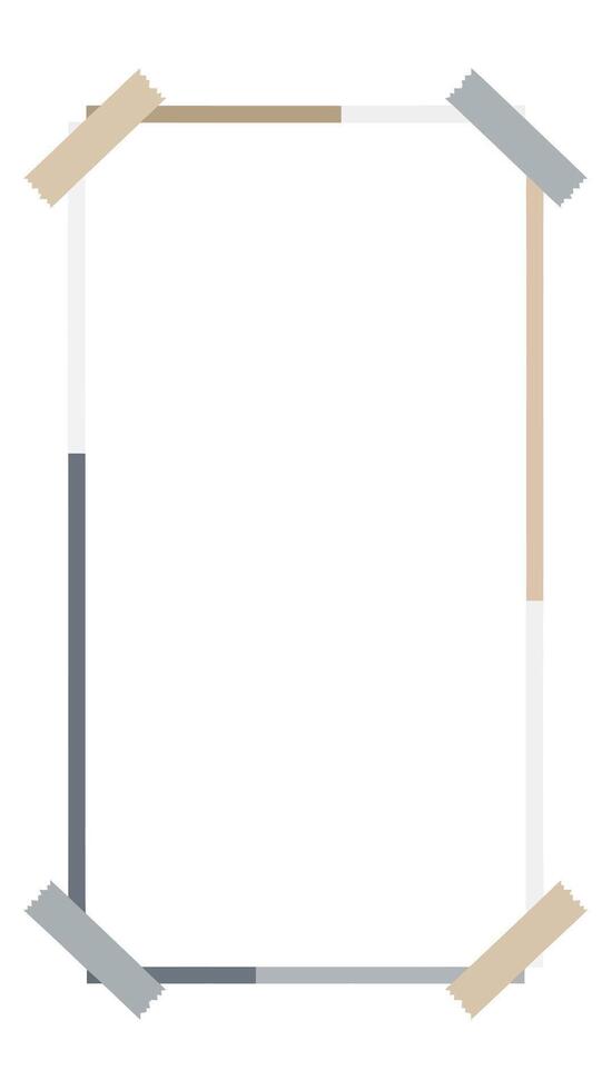 Simple Tape Frame Design with Minimalist Aesthetic for Digital Media and Creative Projects vector