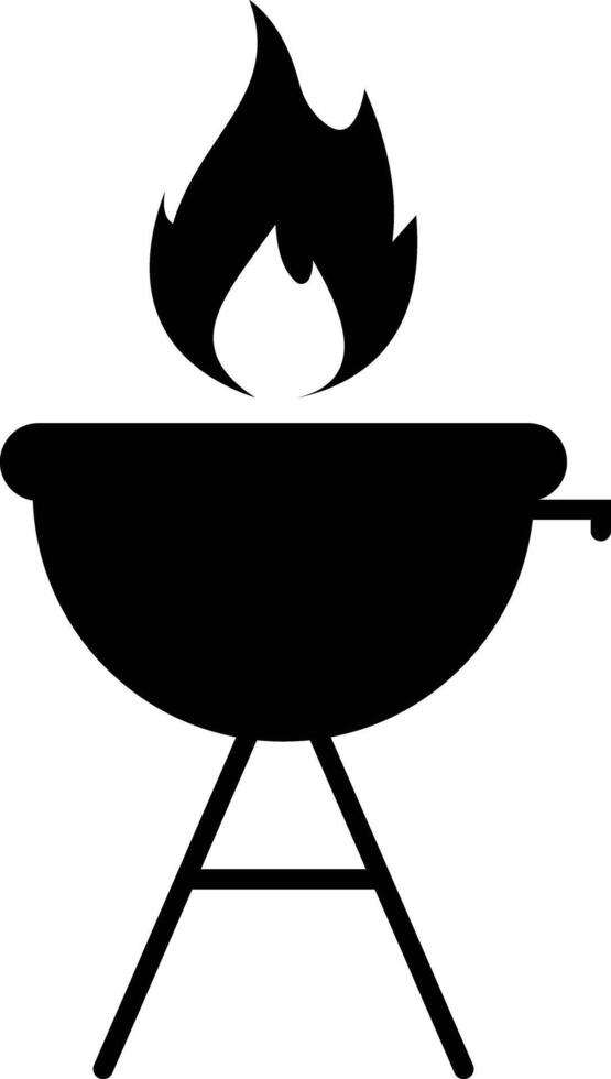 Grill icon, barbecue symbol. Simple, flat design for web or mobile app. illustration vector