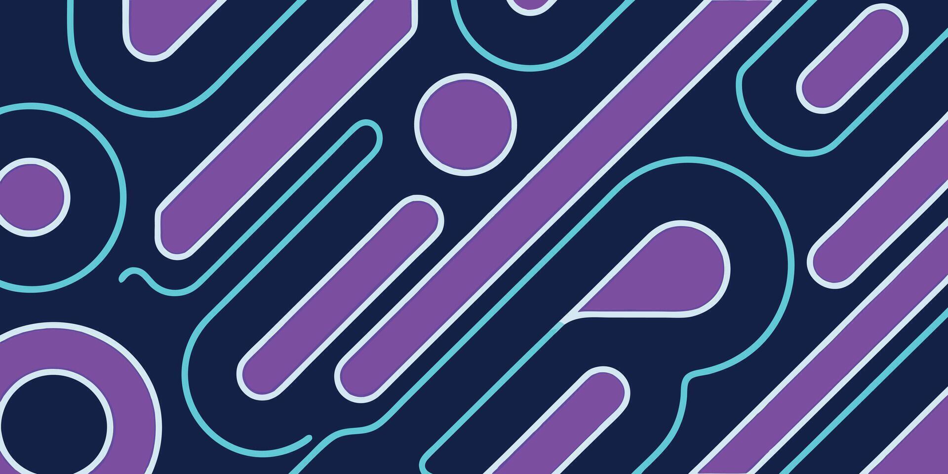 Abstract geometric pattern with purple and blue lines on a dark background vector