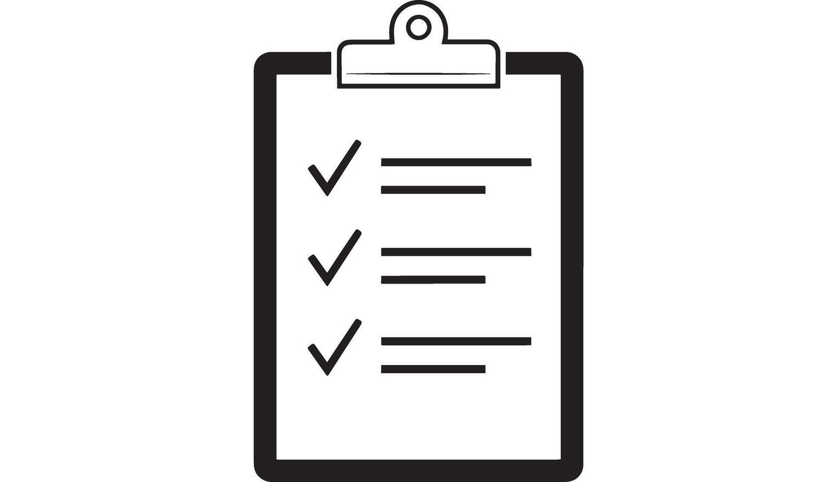 Clipboard with a checklist and three completed tasks vector