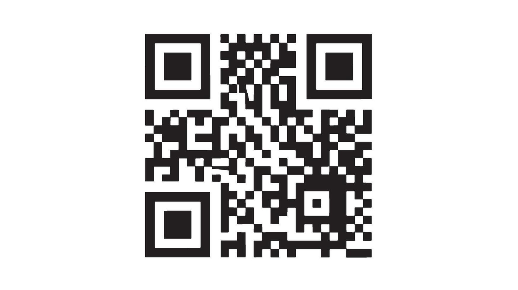 A simple black and white qr code on a white background vector
