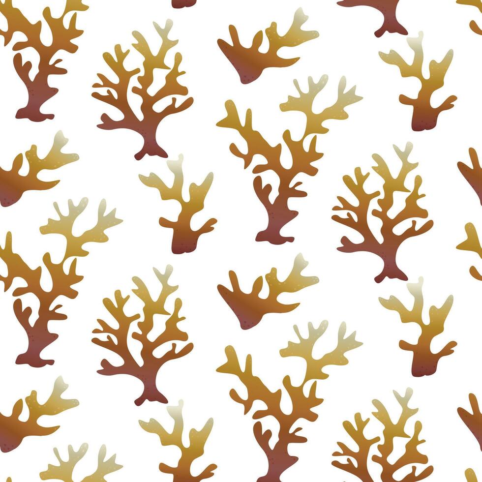 Seamless pattern. Algae. Underwater flora in the gradient. Can be used environmental projects, promotional materials, textbooks, logos and branding vector