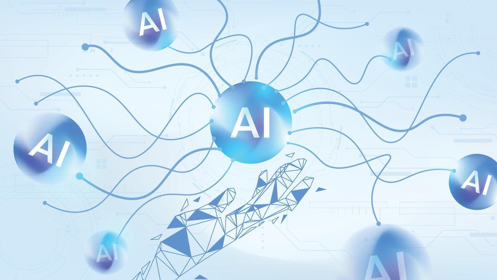 Artificial Intelligence Connection Network Illustration vector