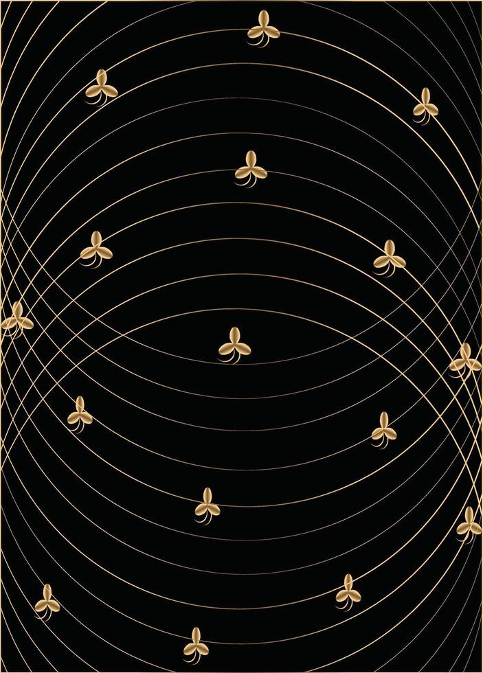 Abstract illustration of luxurious black lines on a gradient background vector