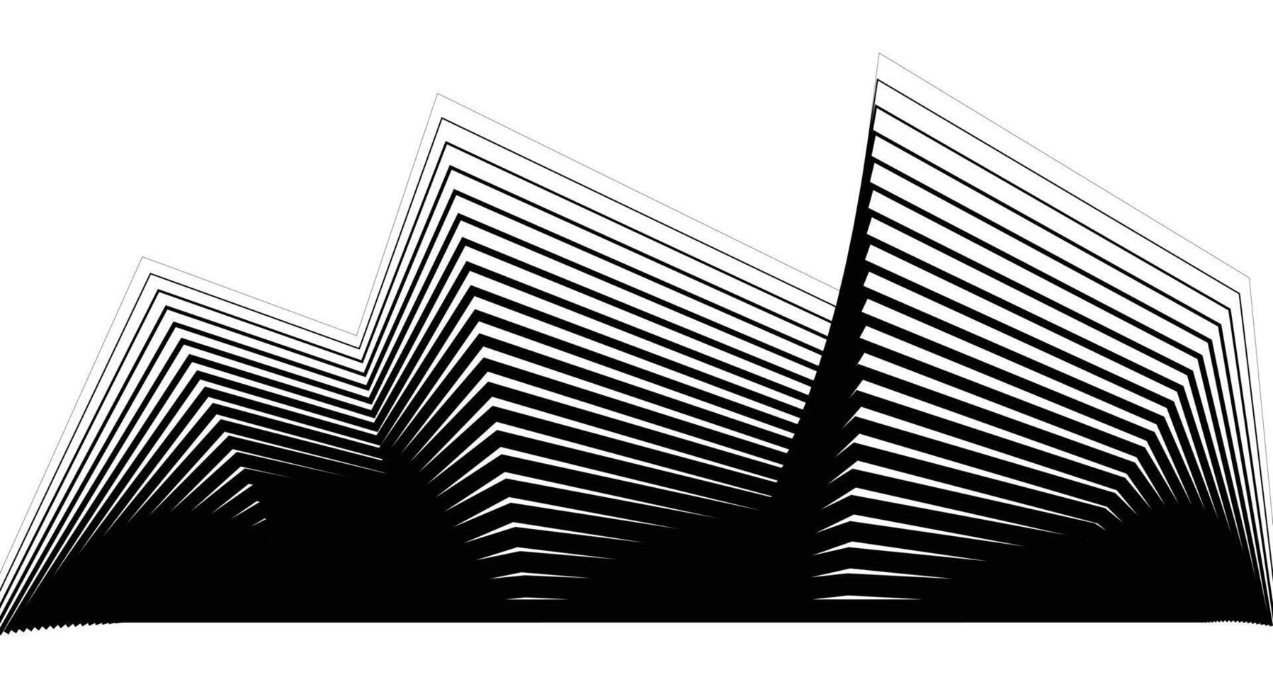 Black and white abstract striped pattern background vector