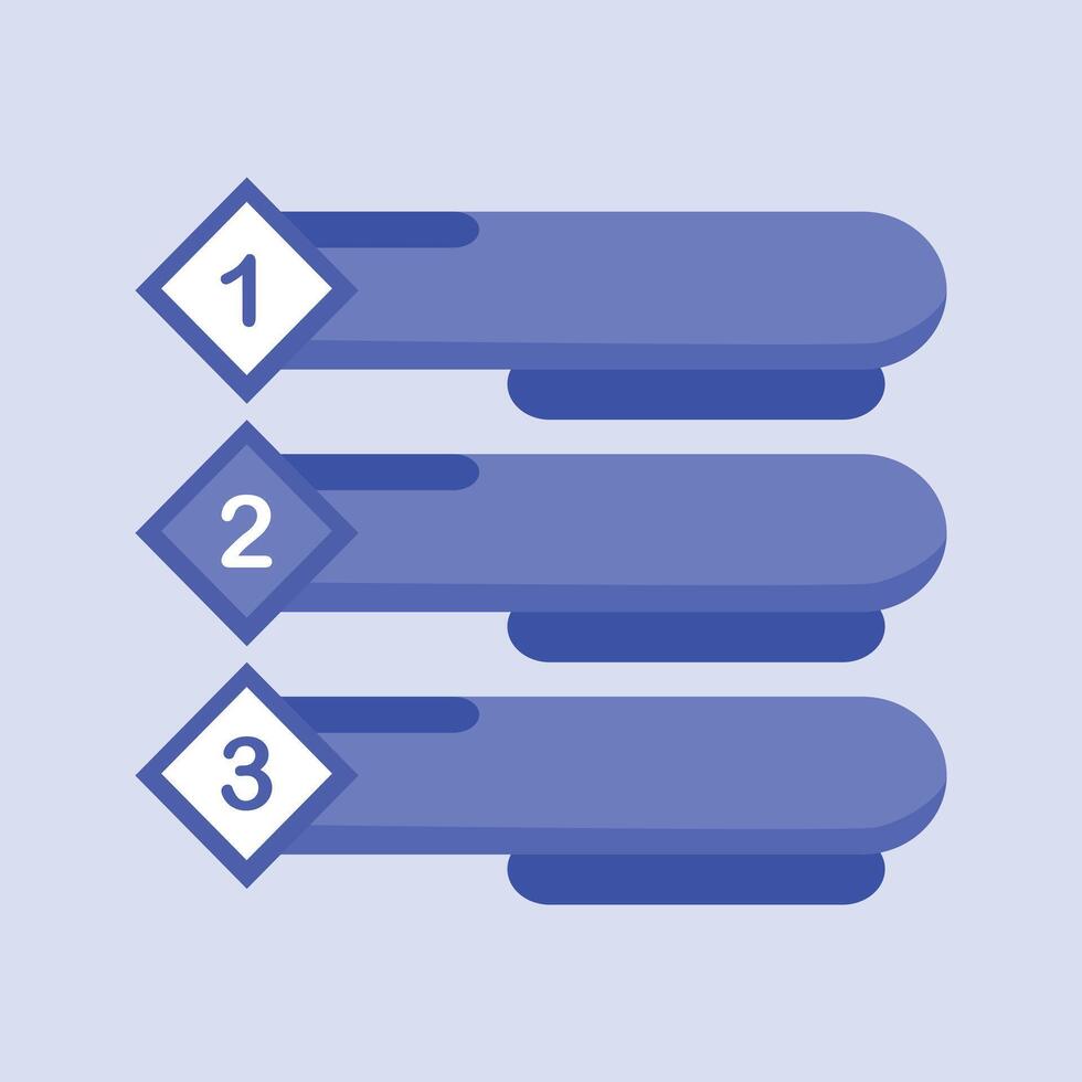 A modern three-step infographic layout created for presenting processes, instructions, or business workflows clearly and professionally. vector