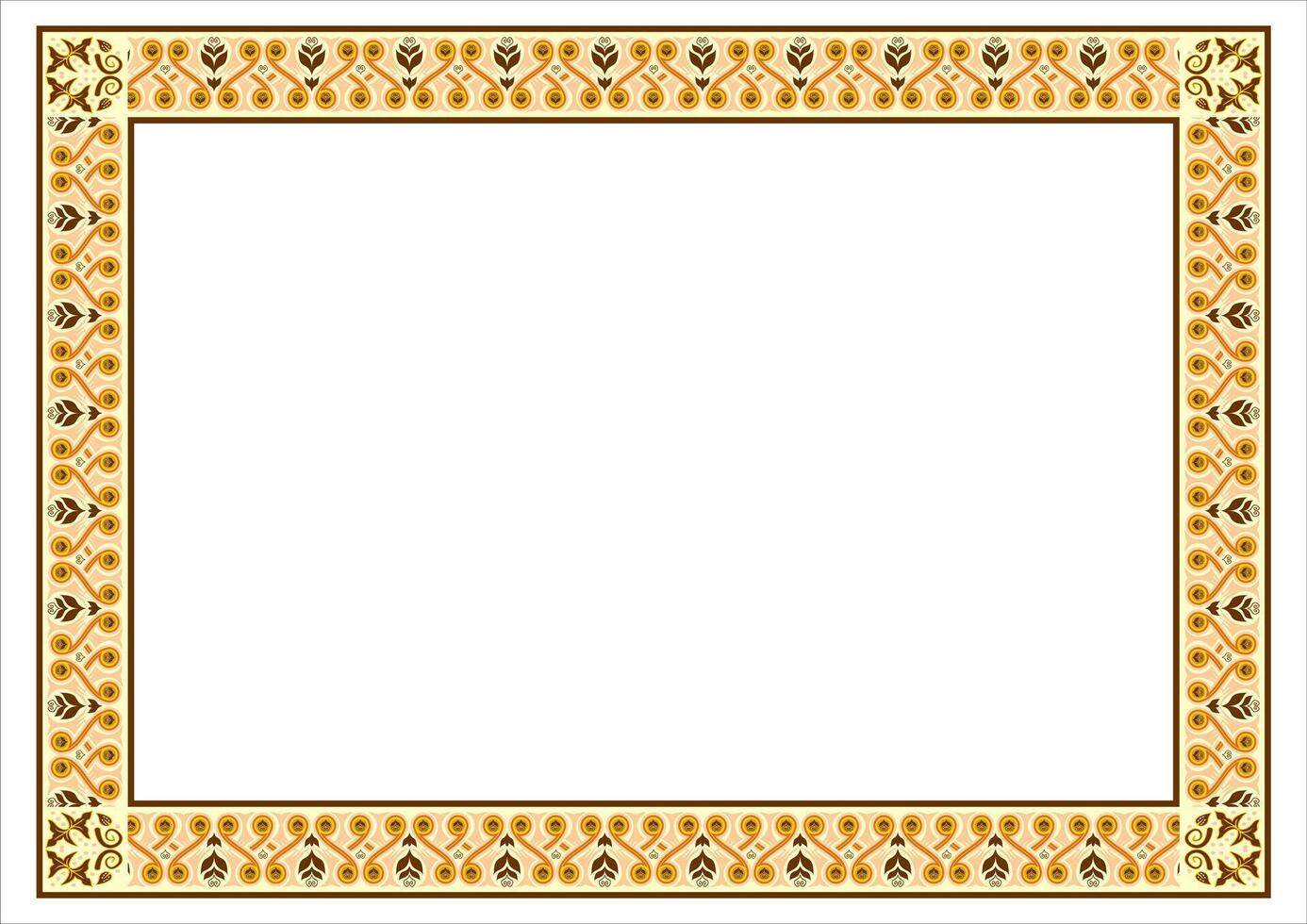 a frame with an ornate pattern vector