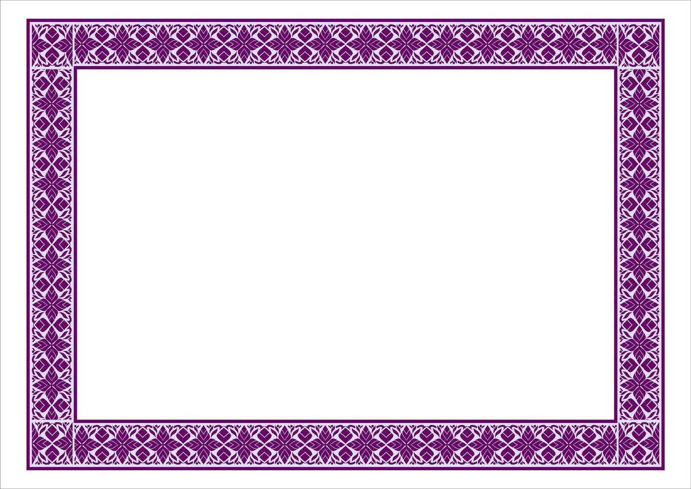 a purple square frame with an ornate pattern vector