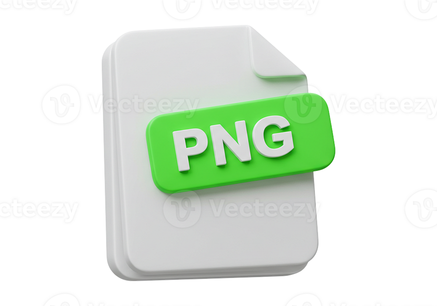 3d render do uma pilha do documentos com uma verde Arquivo rótulo png