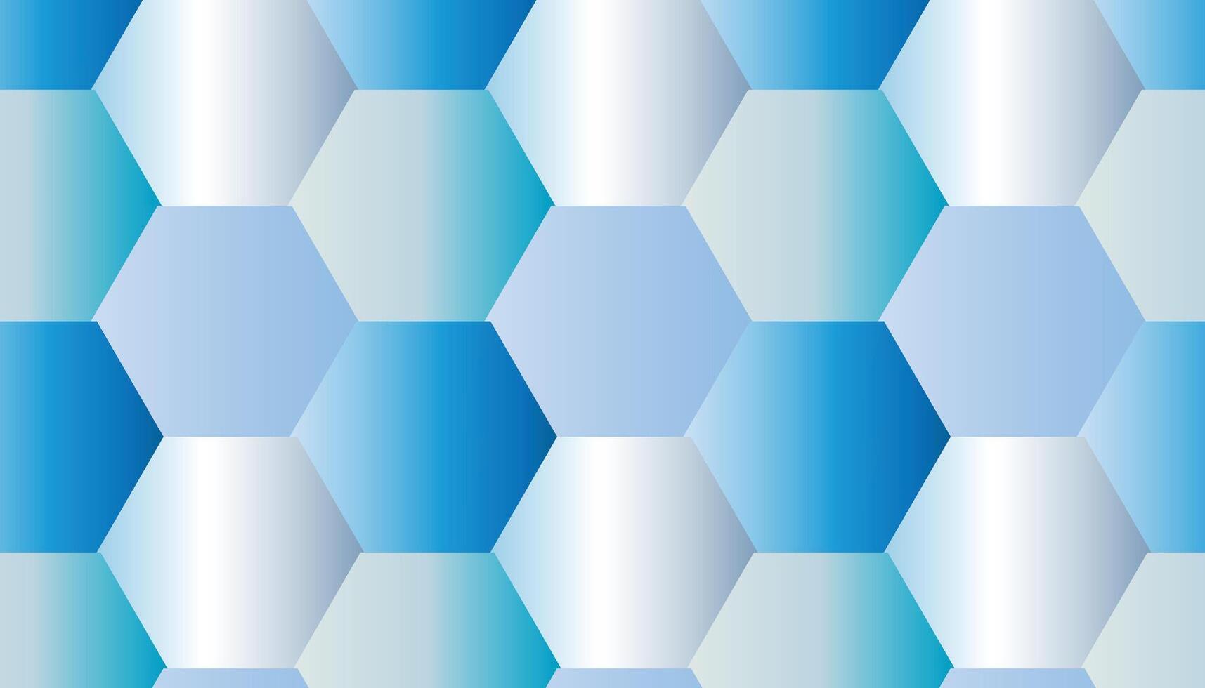 Blue Gradient Hexagon Geometric Pattern Background vector