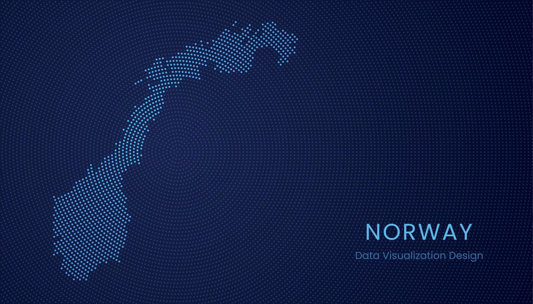 Norway dotted digital map for data visualization design vector