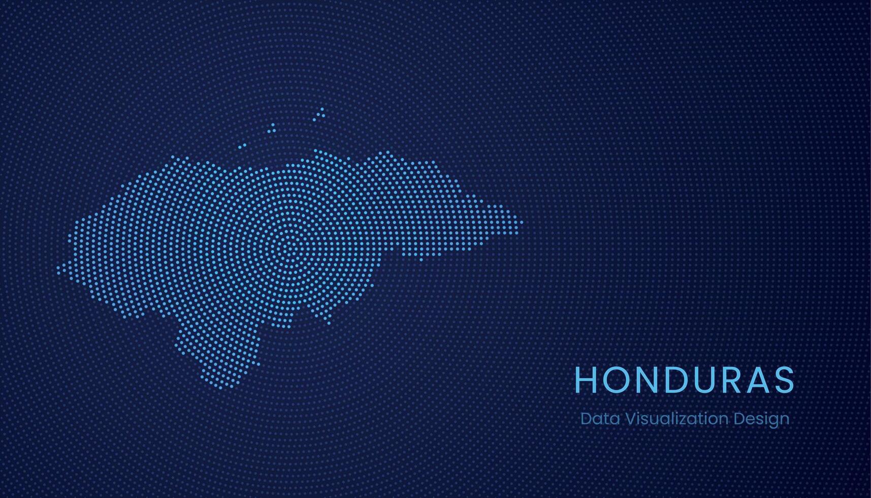 Honduras dotted digital map for data visualization design vector