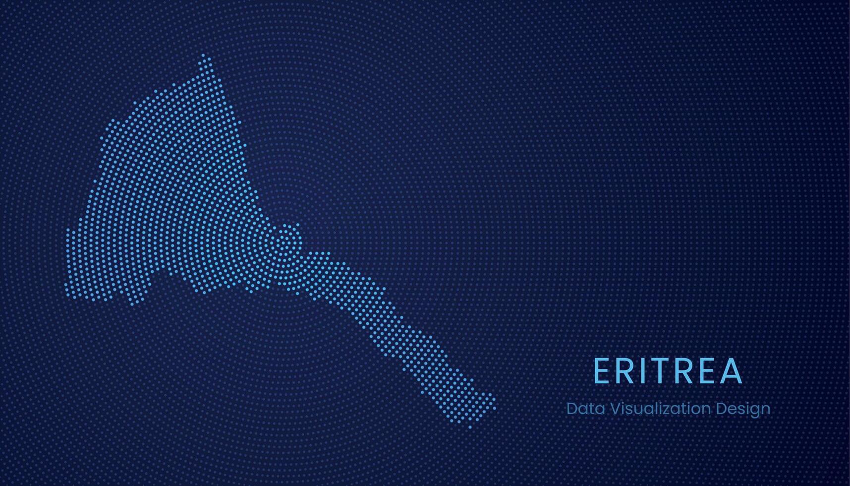 Eritrea dotted digital map for data visualization design vector