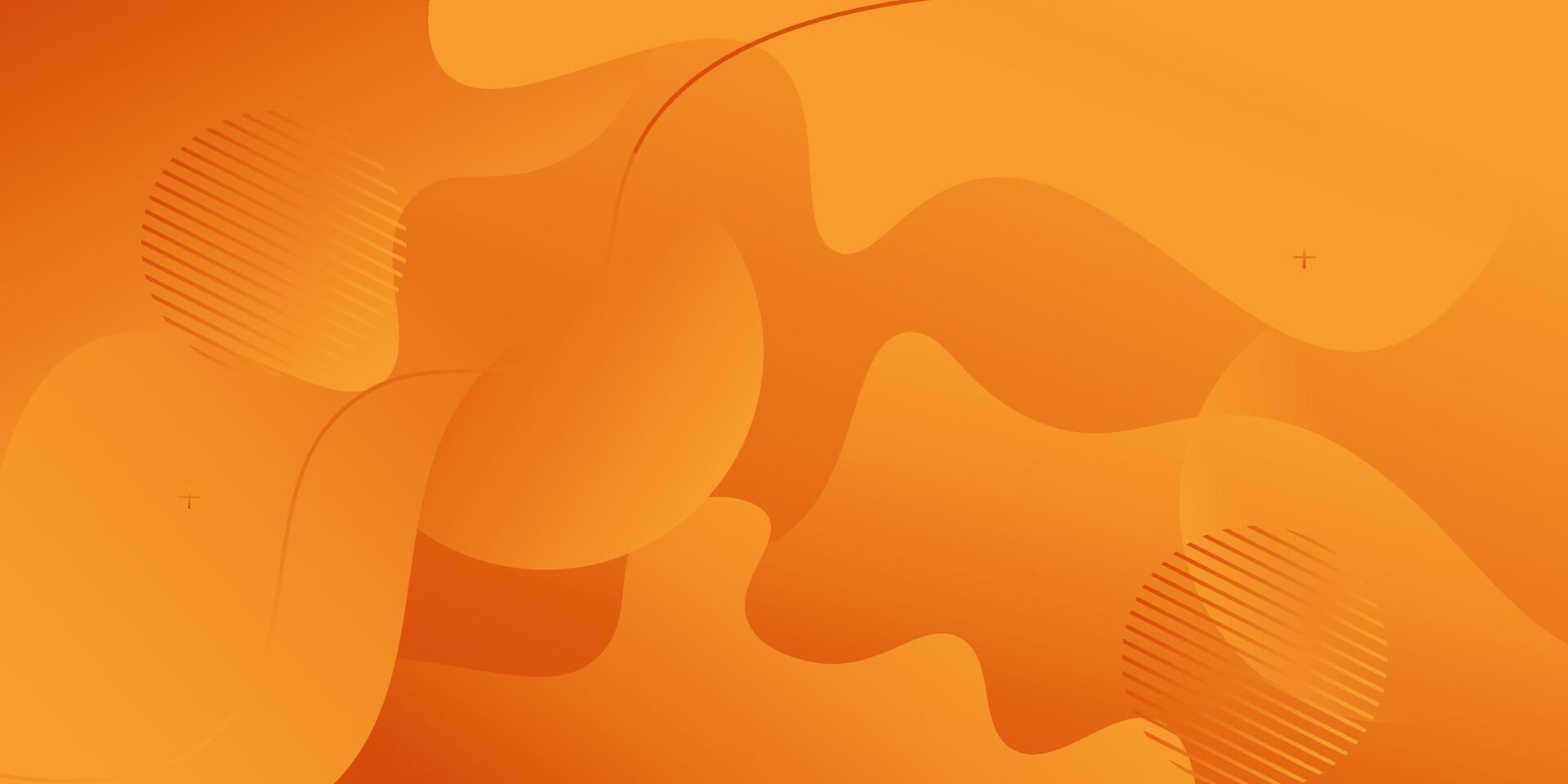 Abstract orange background with orange wave pattern. Horizontal wave fluid background with circle pattern design. eps10. vector