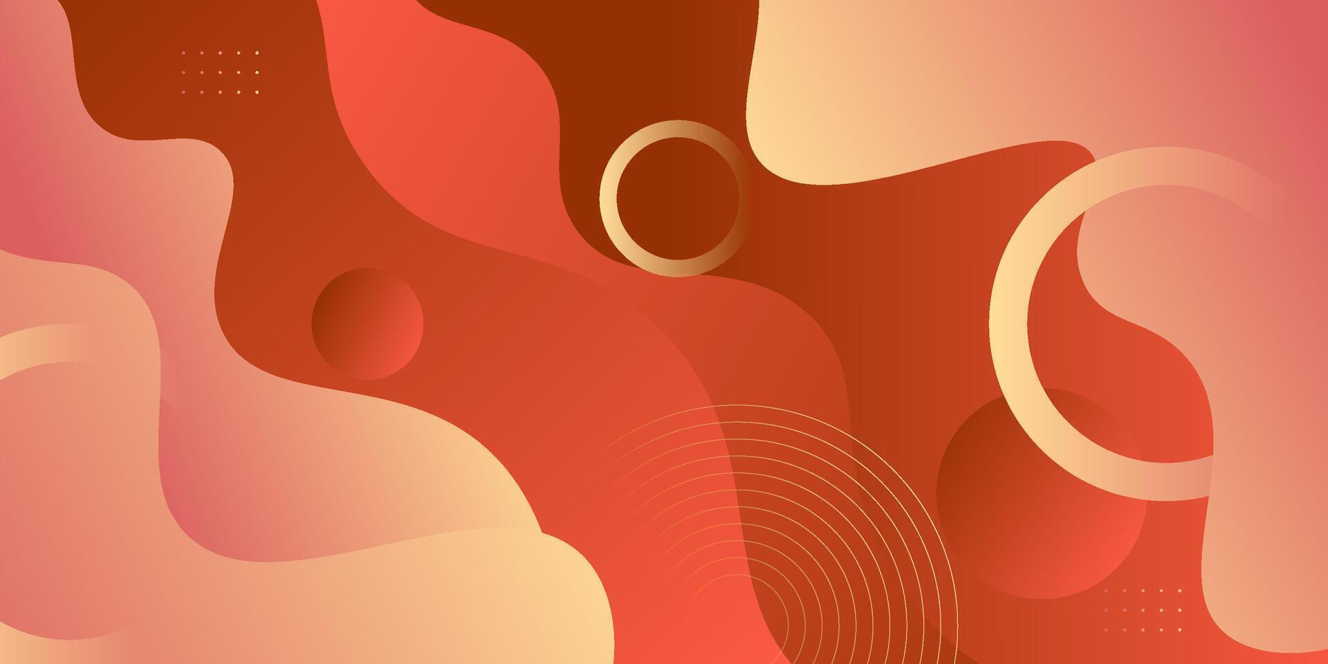 Abstract soft red and yellow gradient wave pattern background. Realistic shadow paper cut texture concept design. eps10 vector