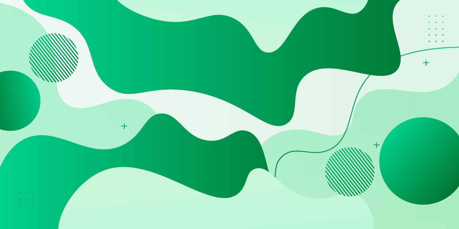 Abstract soft green wave pattern background. Simple and trendy banner background. EPS10 vector