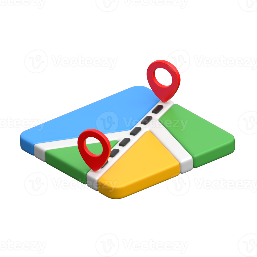 na moda 3d ilustração do navegação rota dentro moderno estilo, png