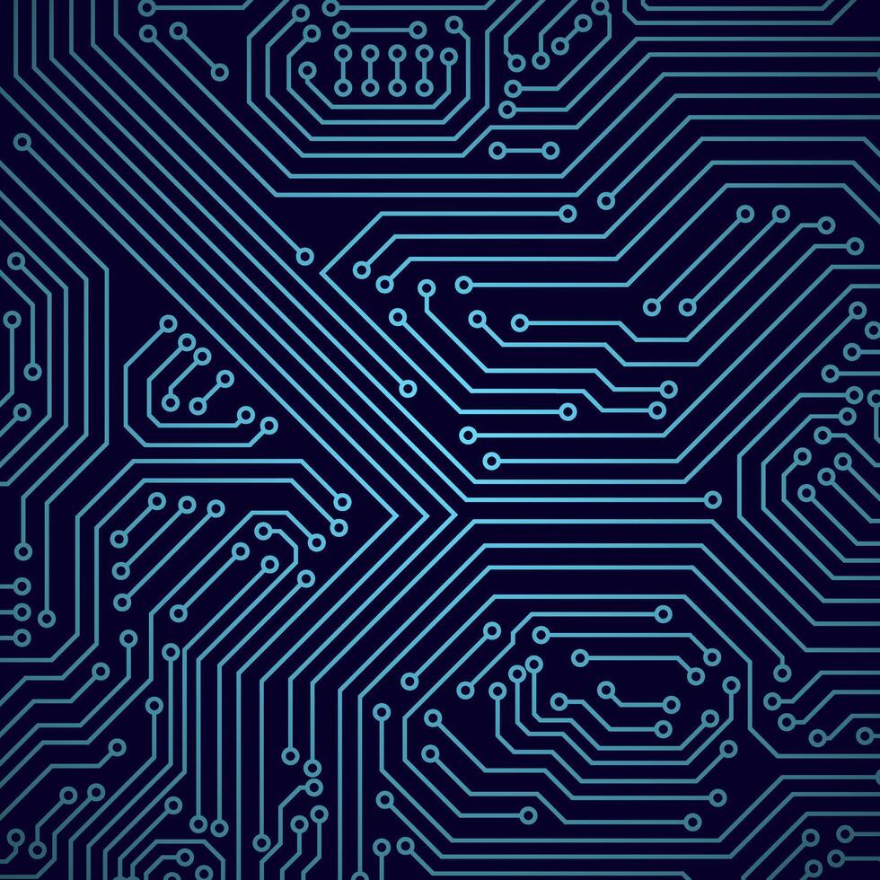 blue circuit lines pattern creating a modern technology themed background vector