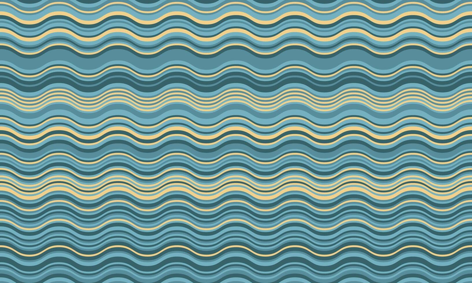 Serene blue and beige wavy stripes create a calming, abstract background perfect for websites, packaging, or textile designs. Its flowing lines evoke a sense of movement and tranquility. vector