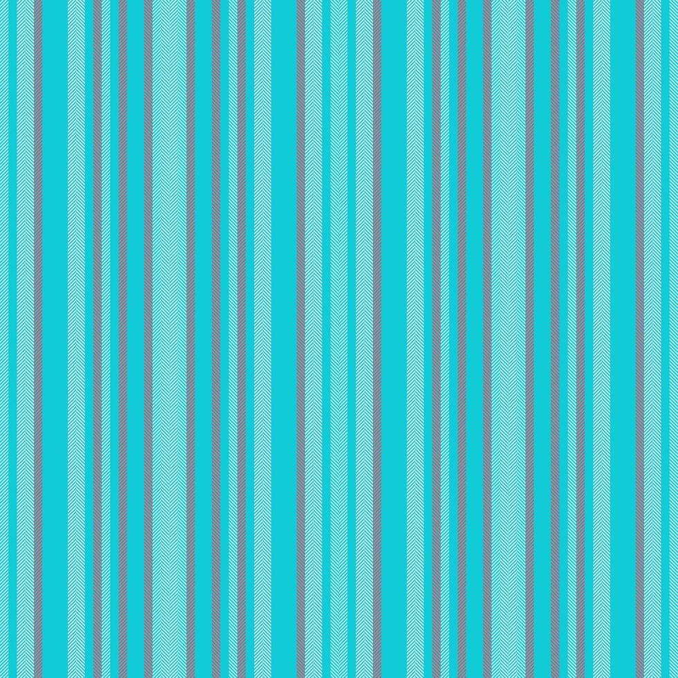 Factory seamless stripe pattern, border fabric texture background. Customize lines vertical textile in cyan and honey dew colors. vector