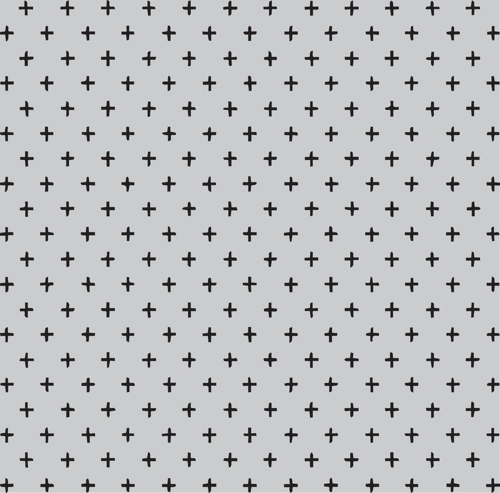 Geometric pattern of repeating black plus signs on a subtle textured light gray background vector