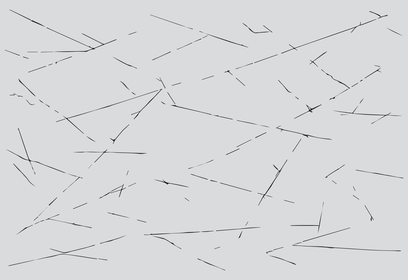 Abstract geometric pattern of thin gray lines and dashes on a light gray background vector