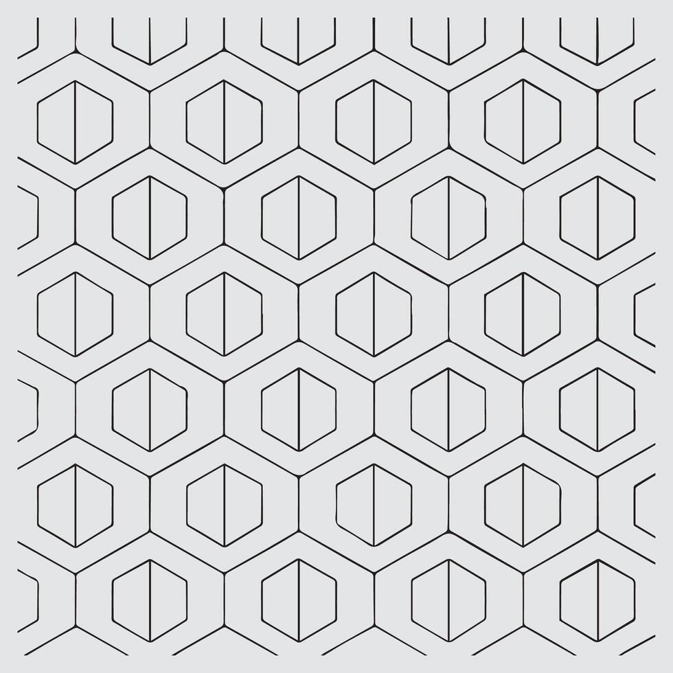 resumen geométrico hexagonal modelo con intersectando líneas creando un moderno y minimalista diseño vector