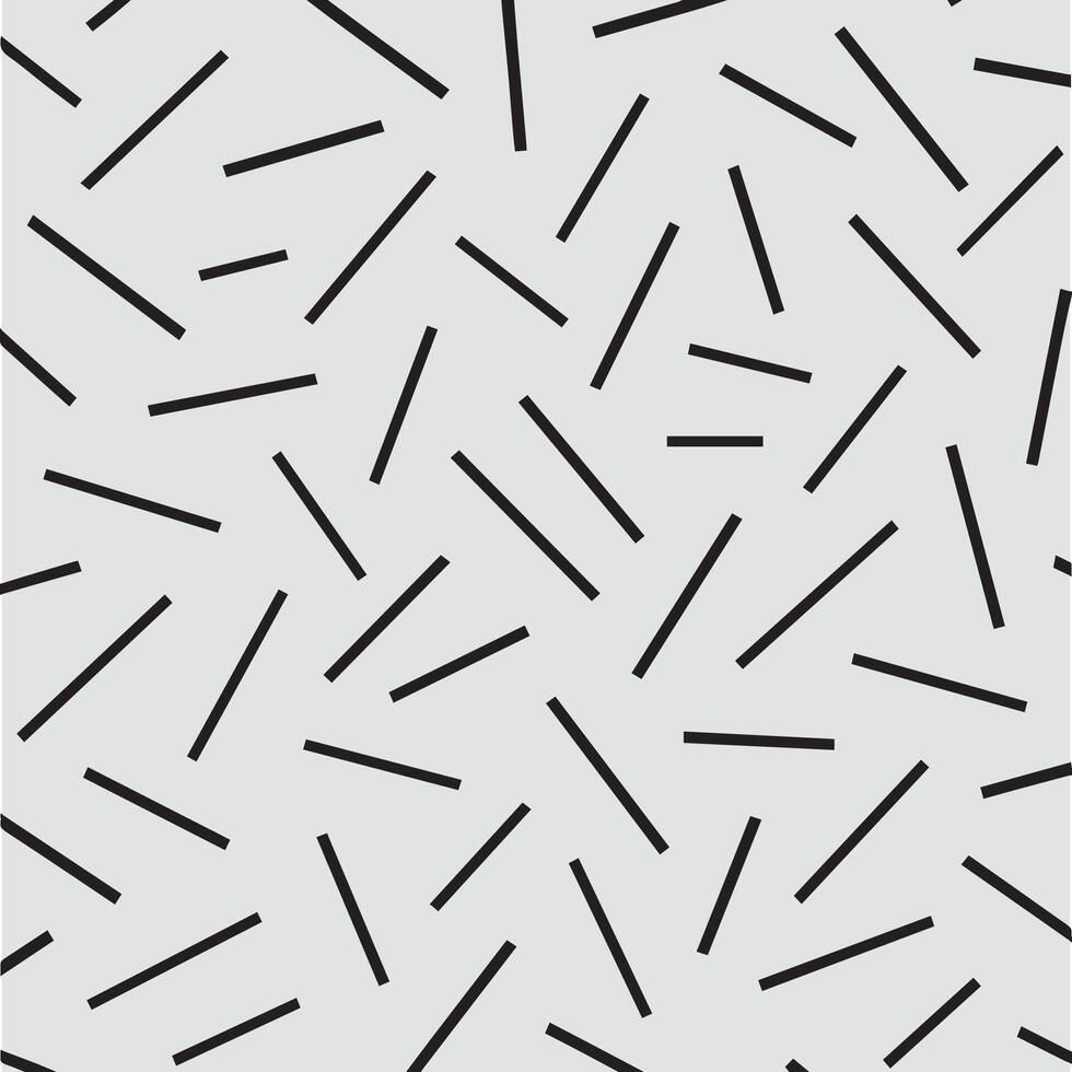Abstract geometric pattern of randomly scattered black lines on a light gray background vector