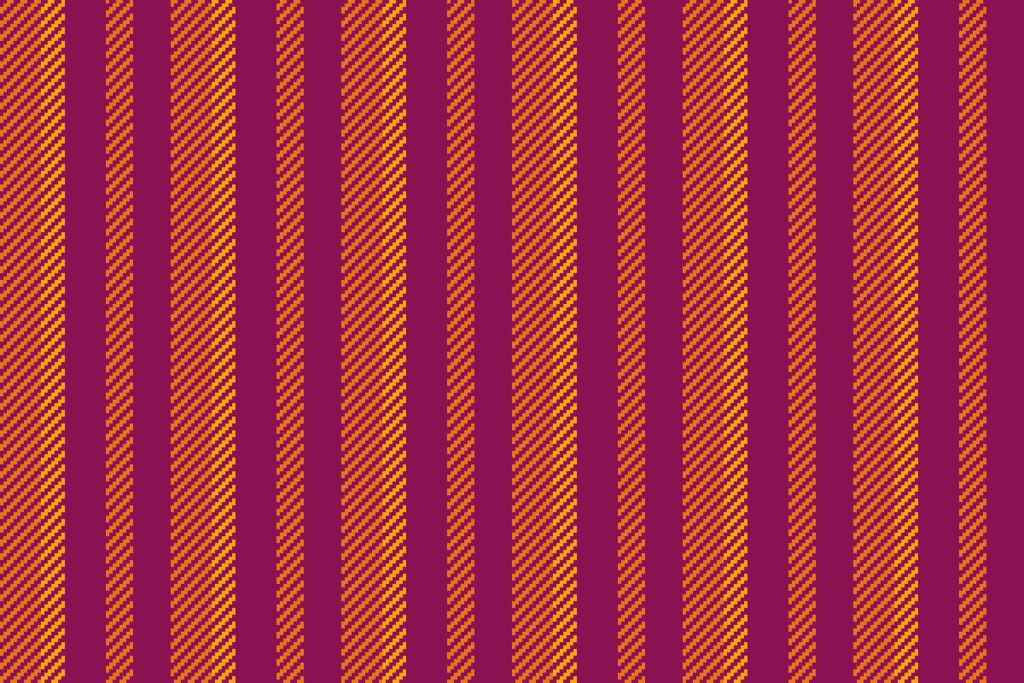 Layout vertical fabric, iconic stripe texture lines. 1960s pattern background seamless textile in orange and pink colors. vector