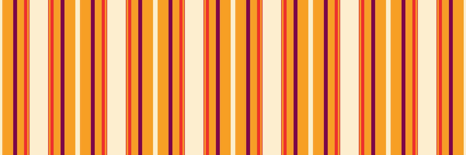 Ttore fabric pattern texture, sheet textile lines seamless. Tixties stripe vertical background in orange and red colors. vector