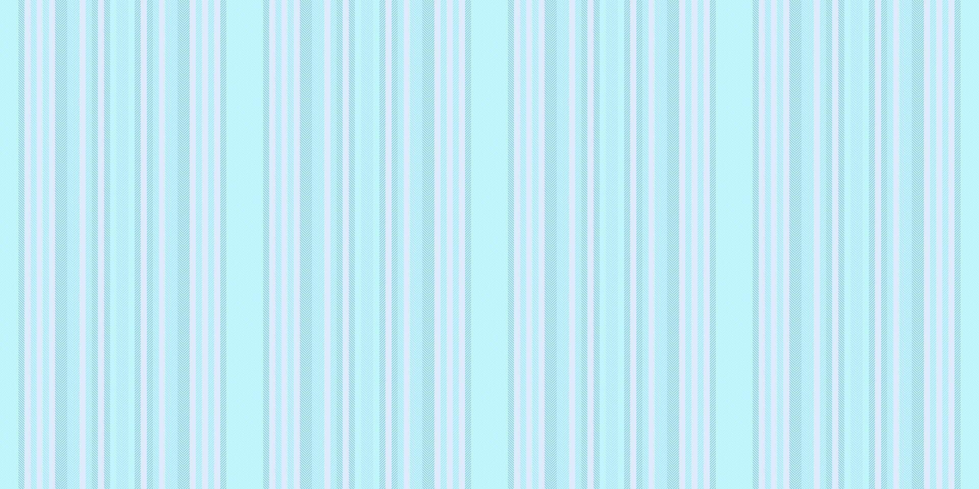 Uritish textile texture, duvet background lines seamless. Prand stripe fabric vertical pattern in light and cyan colors. vector