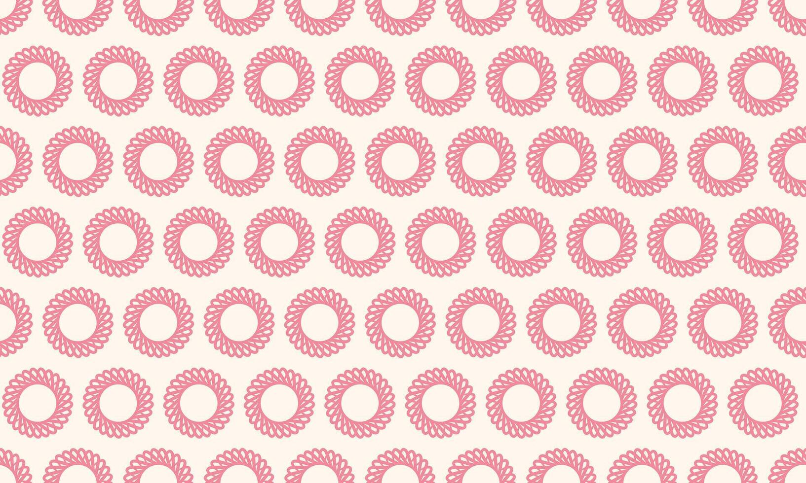 Elegant pink circular pattern on white background. Perfect for website design, textile prints, or packaging. Subtle, repetitive design conveys sophistication and femininity. vector