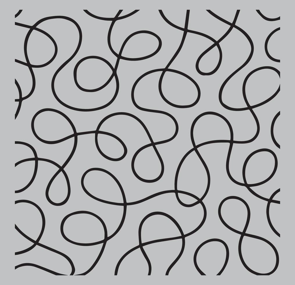 Abstract black and white swirling line pattern on a light gray background creating a dynamic visual texture vector