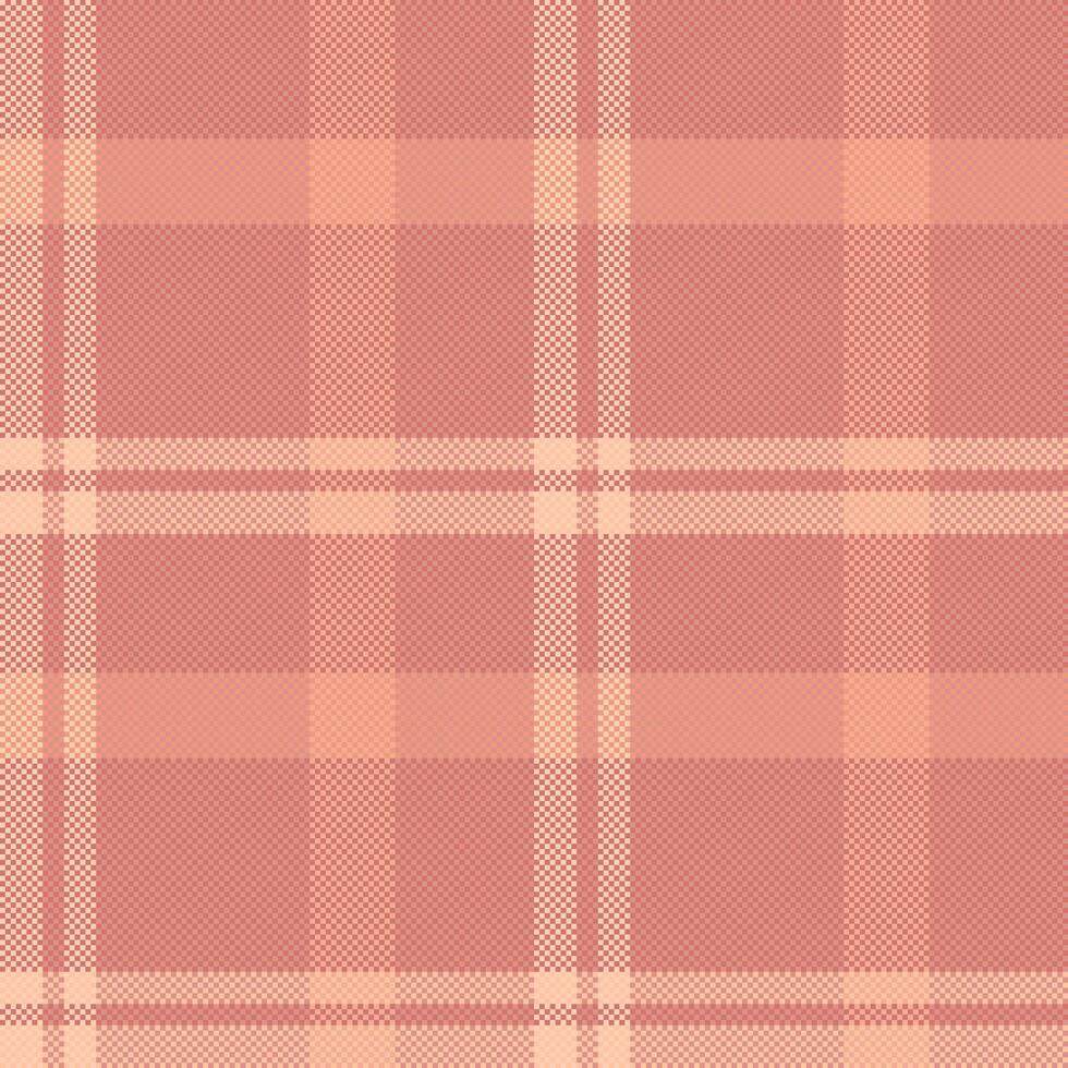 Stylish fabric background plaid, tweed tartan textile seamless. Geometrical texture pattern check in red and light colors. vector