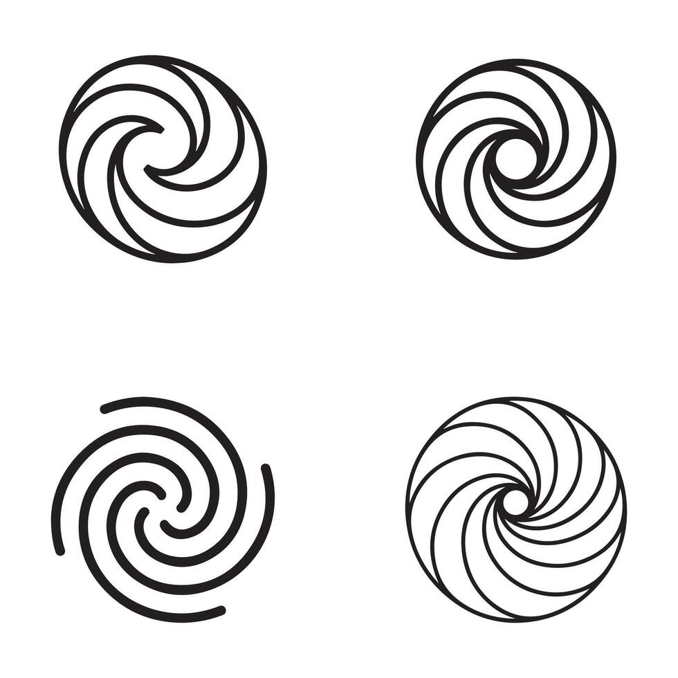resumen algoritmo espiral contorno gráfico conjunto con geométrico formas y datos fluir elementos silueta vector