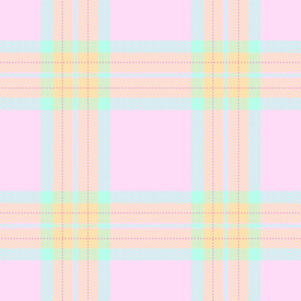 Delicate pastel tartan pattern with intersecting lines. A soft, cheerful design ideal for textiles, backgrounds, and creative projects. Versatile, adaptable. vector