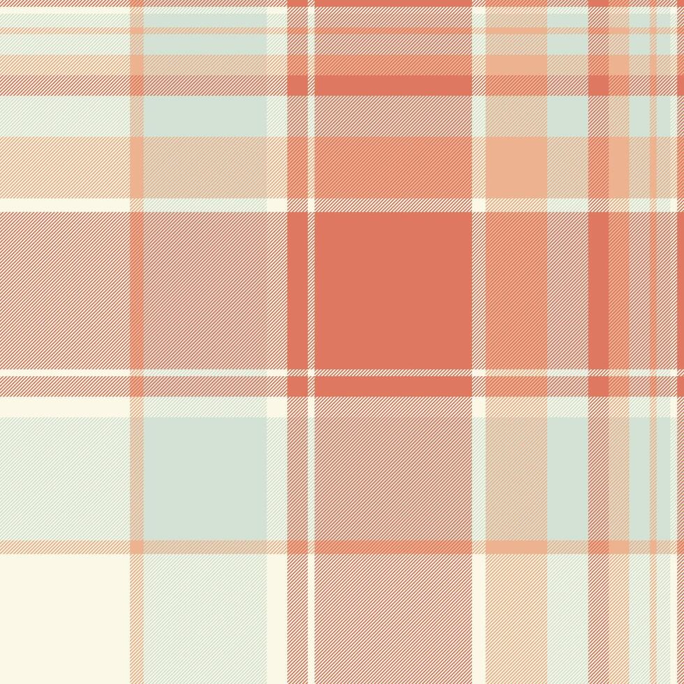 Man seamless tartan, delicate fabric plaid textile. Nostalgia check pattern texture background in red and white colors. vector